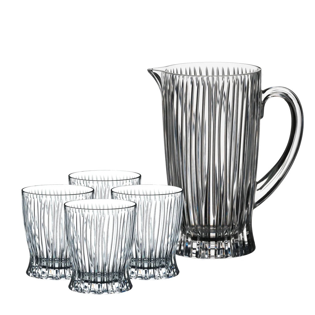 Set 4 Vasos bajos más Jarro Riedel