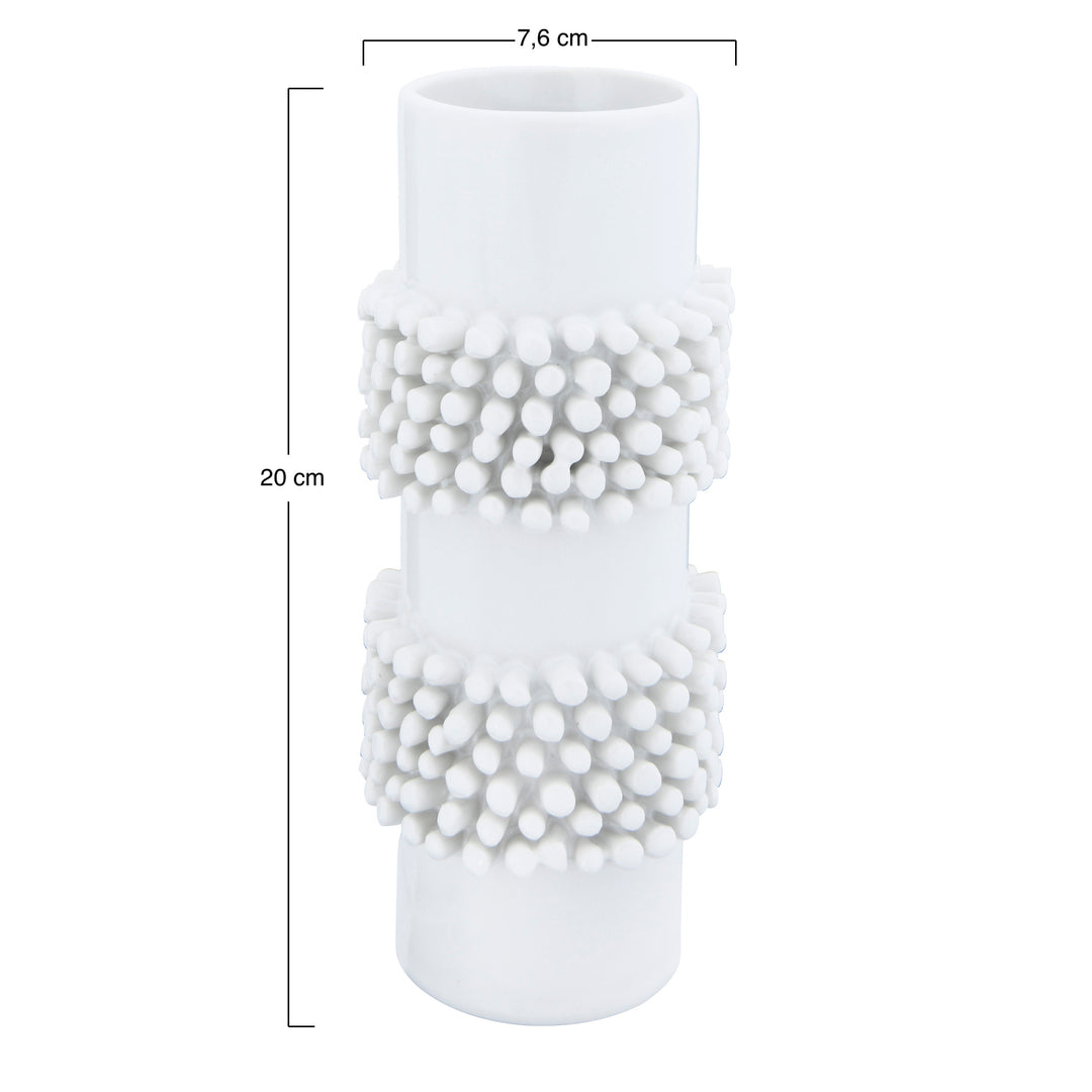 Jarrón o Florero de Cerámica blanco