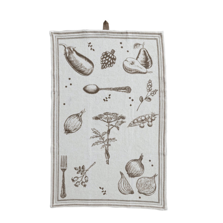 Paño de Cocina Estampado Verduras
