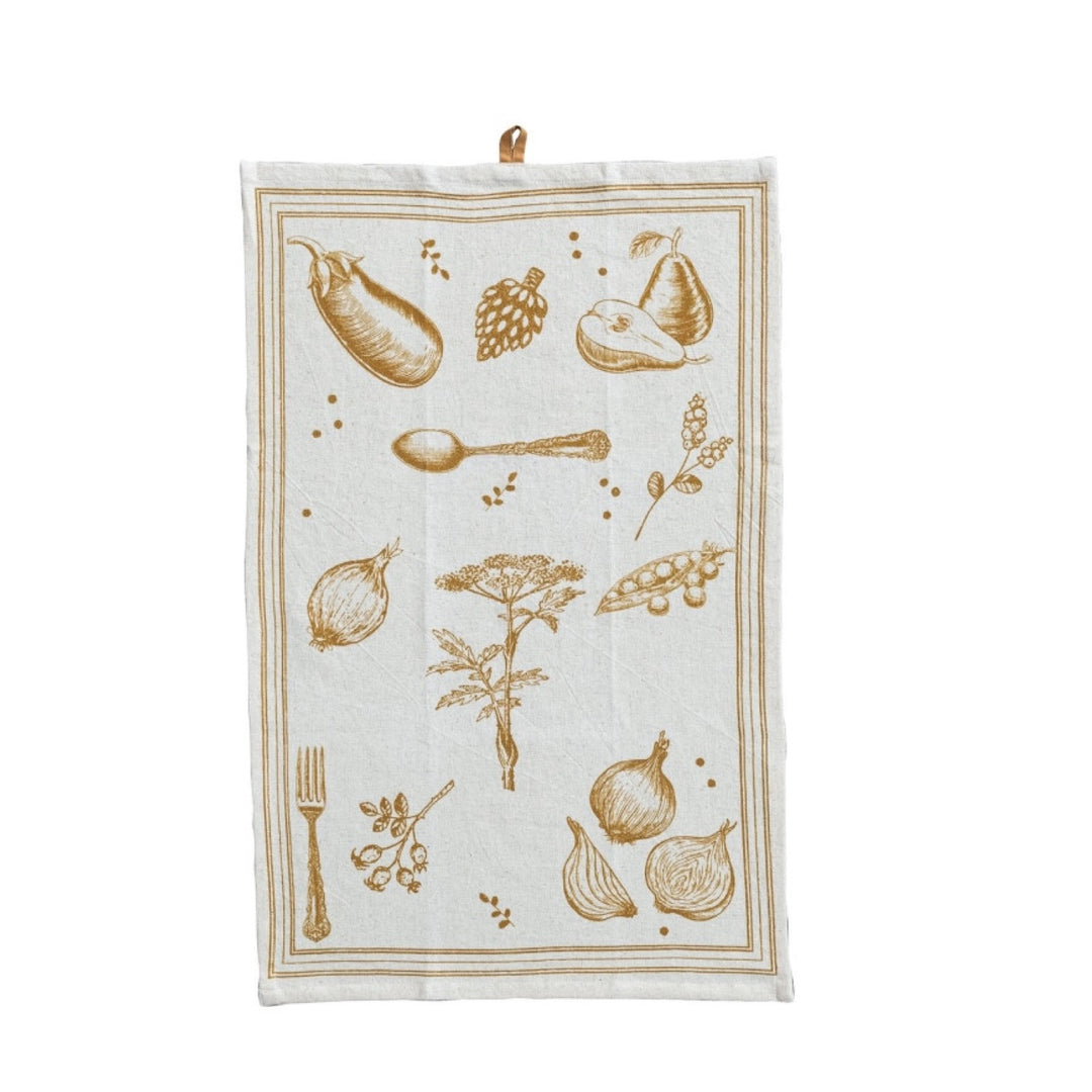Paño de Cocina Estampado Verduras