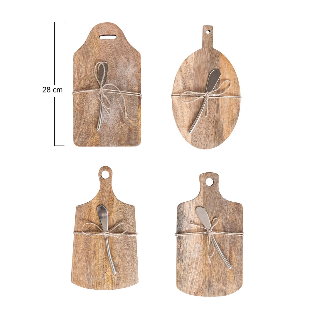 Set Tabla de Madera y Cuchillo