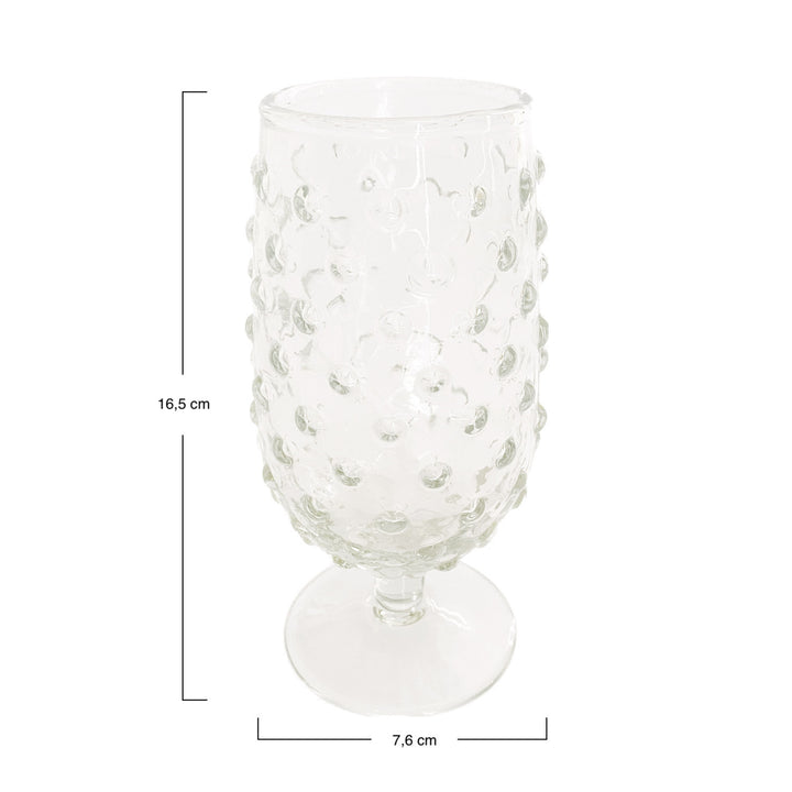 Set de 6 Copas Hobnail Vidrio Soplado