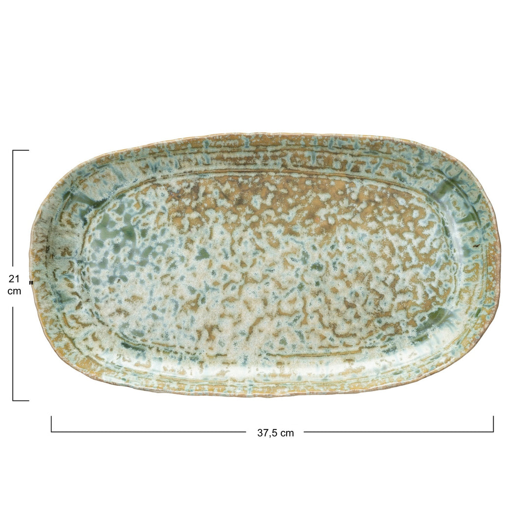 Plato de Gres Verde