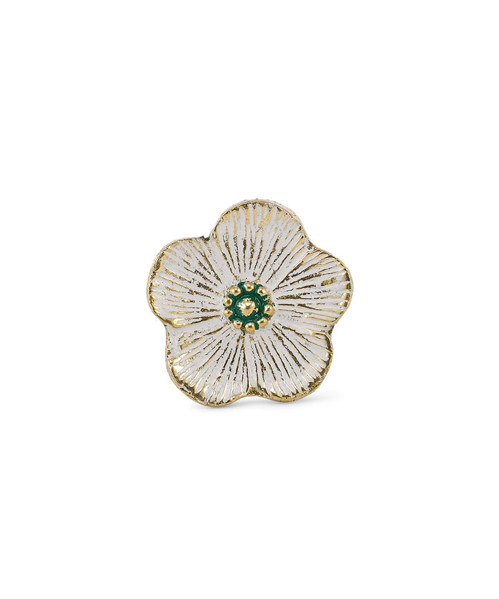 Tirador Bronce Flor Blanca