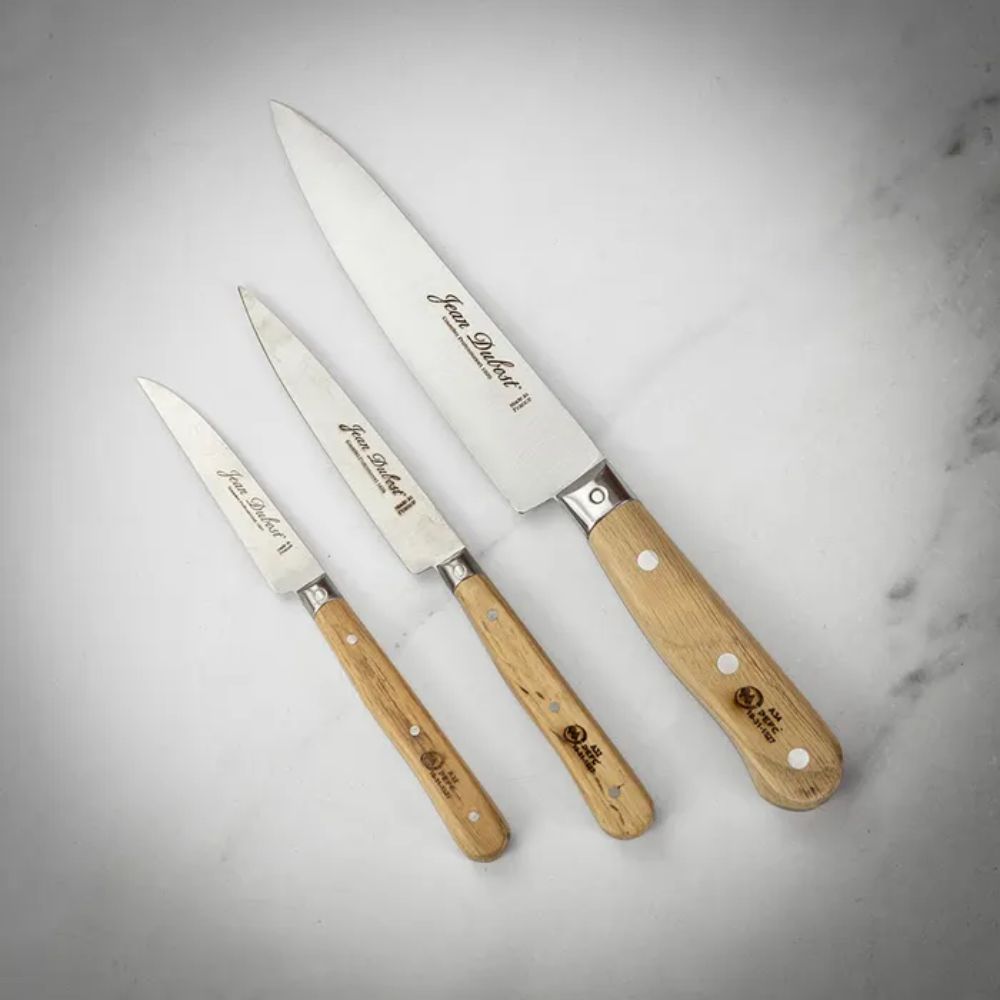 Set 3 Cuchillos de Cocina Laguiole - Madera Olivo