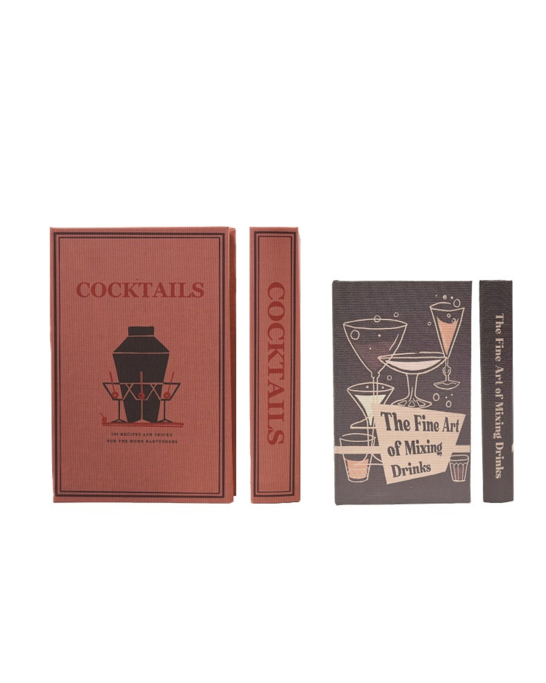 Set de 2 Cajas Estilo Libro Vintage, 3 estilos