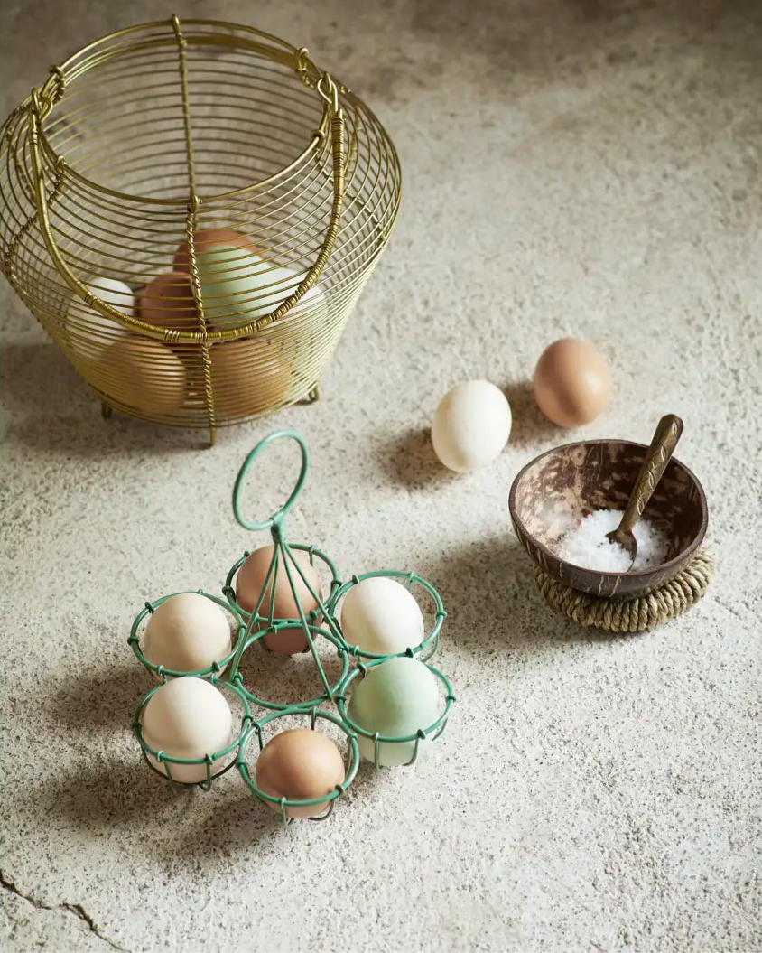 Porta Huevos Metálico, 2 colores