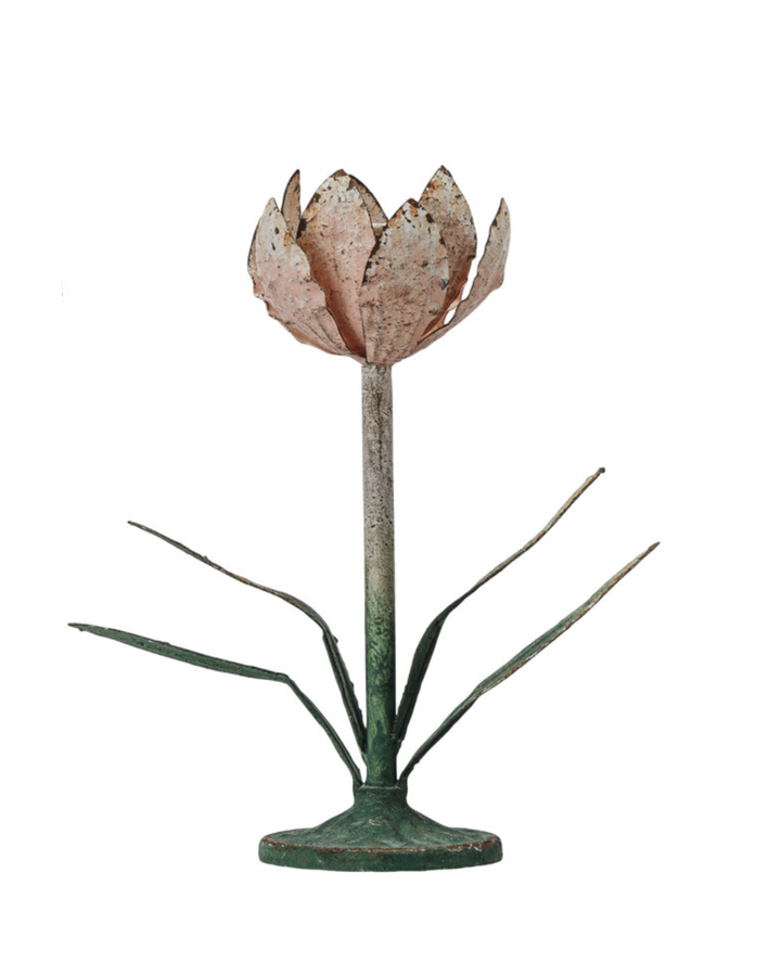 Portavelas de Metal Flor, 3 estilos y 2 tamaños