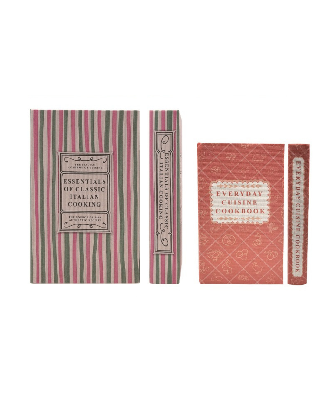 Set de 2 Cajas Estilo Libro Vintage, 3 estilos