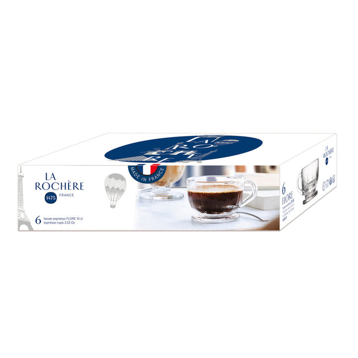 Set 6 Tazas Expresso Flore  - La Rochere