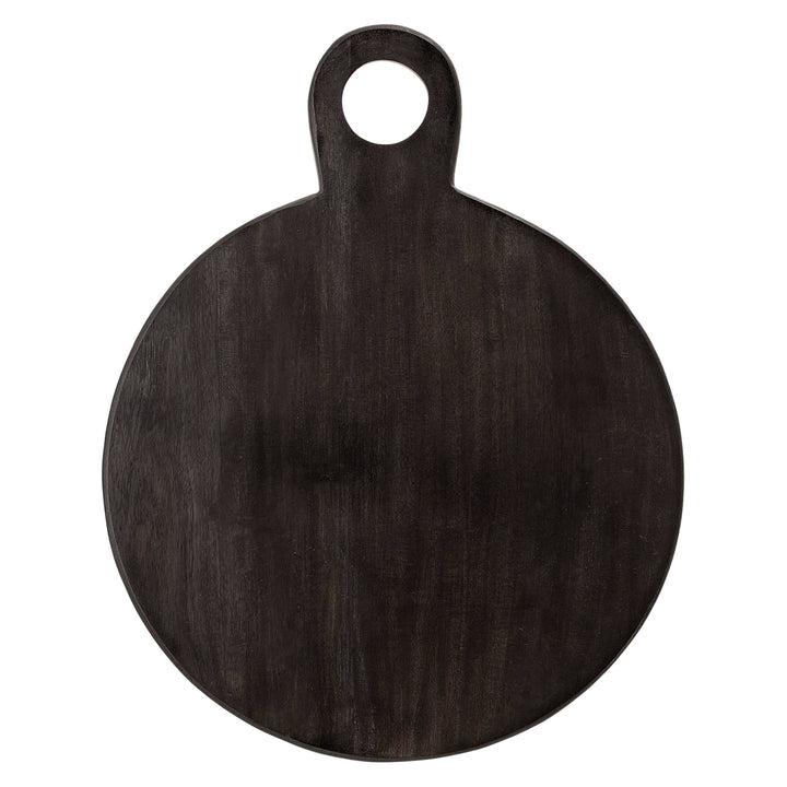 Tabla de Madera Circular Negra
