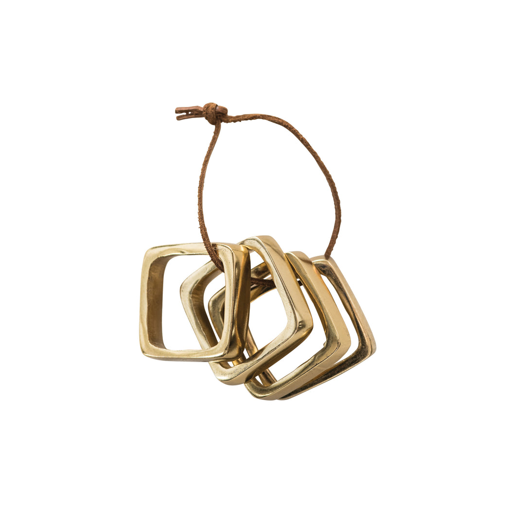 Anillos para servilleta Gold square
