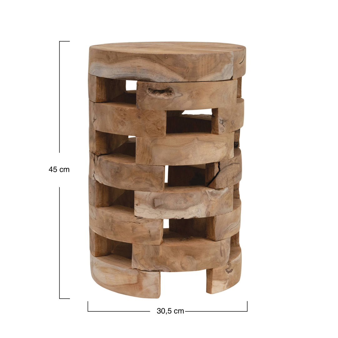 Piso circular de madera