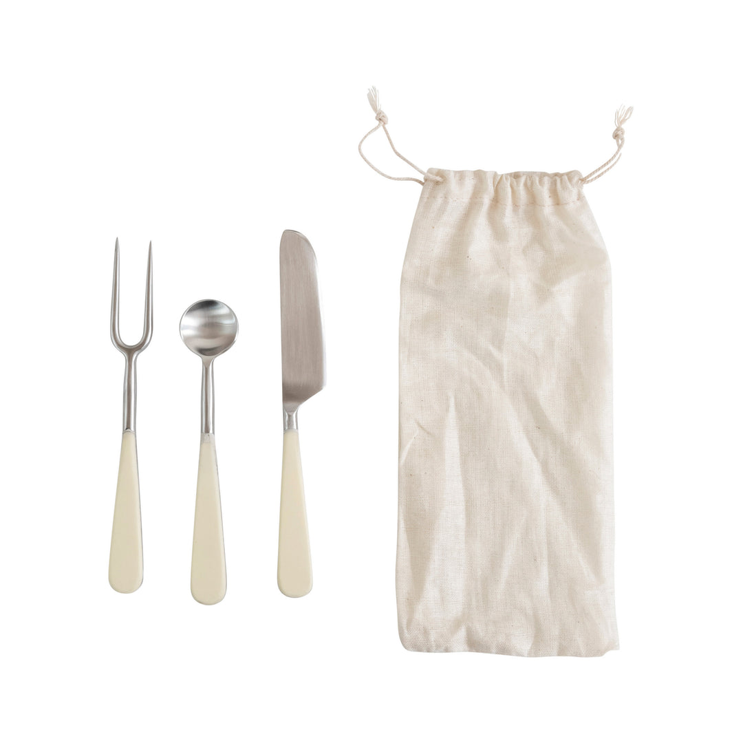 Set Cuchillería para Aperitivo Blanco