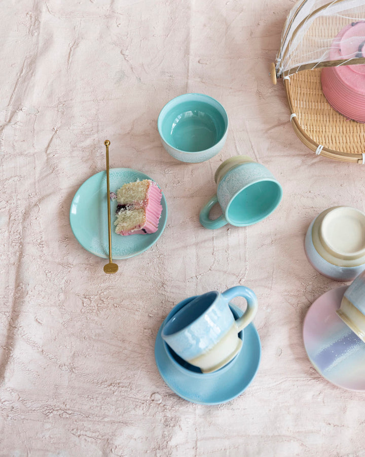 Taza y Plato Fluor