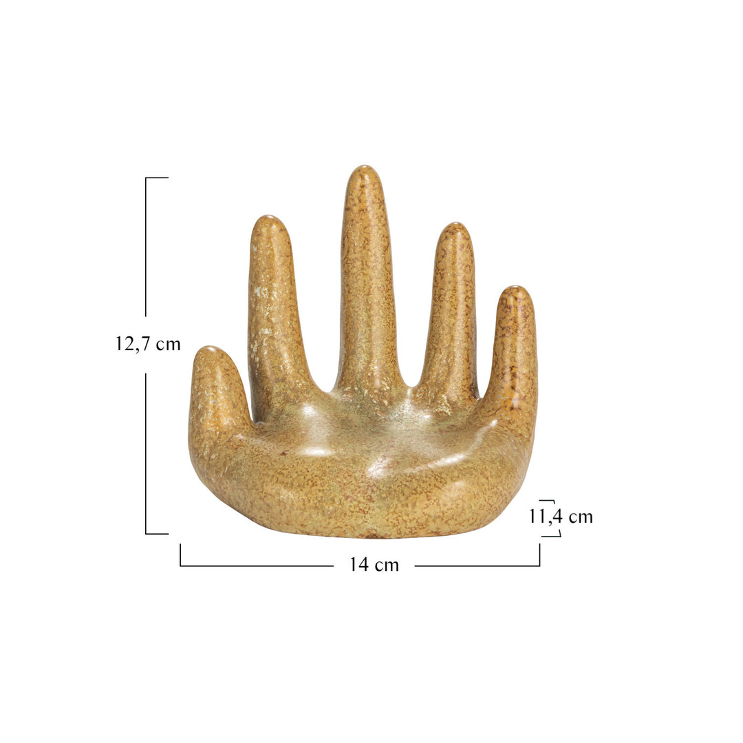 Mano Cerámica Café Baja