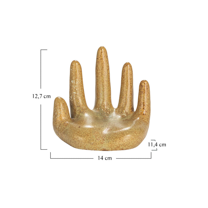 Mano Cerámica Café Baja