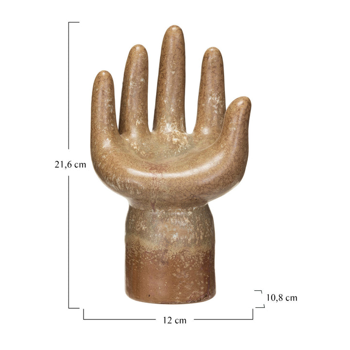 Mano Cerámica Café Alta