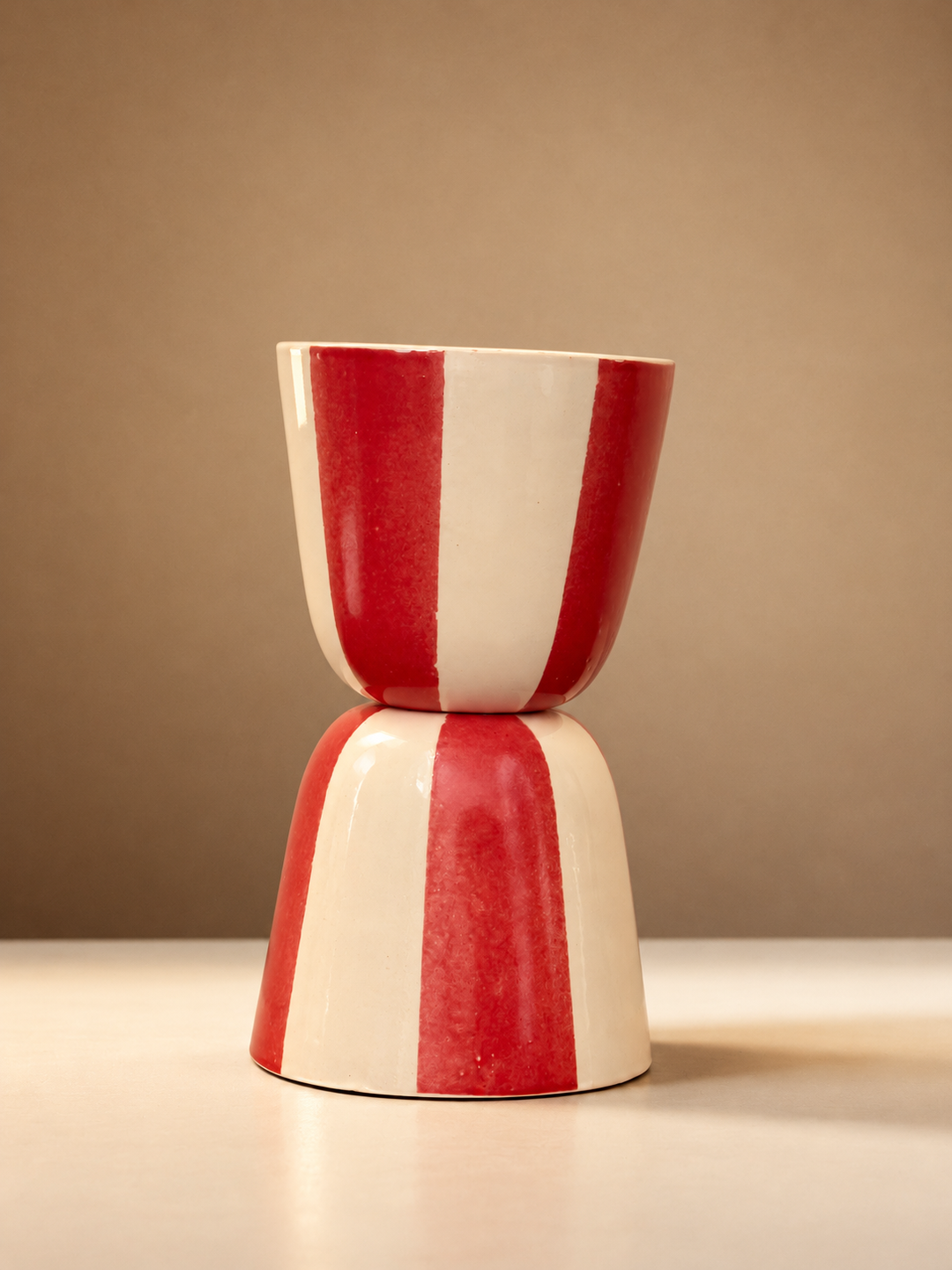 Lámpara de Mesa Burano Rayas Roja (producto a pedido)