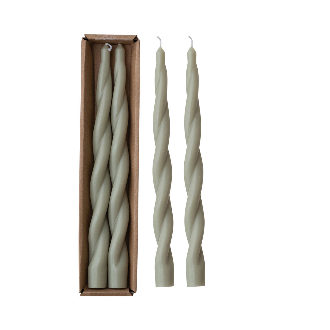 Velas Twisted Gris (Set de 2)