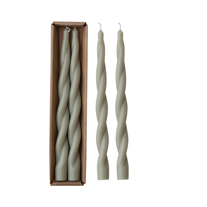 Velas Twisted Gris (Set de 2)