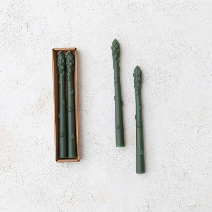 Velas Espárrago (Set de 2)