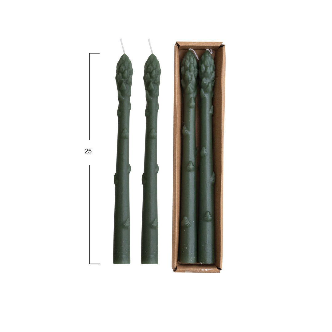 Velas Espárrago (Set de 2)