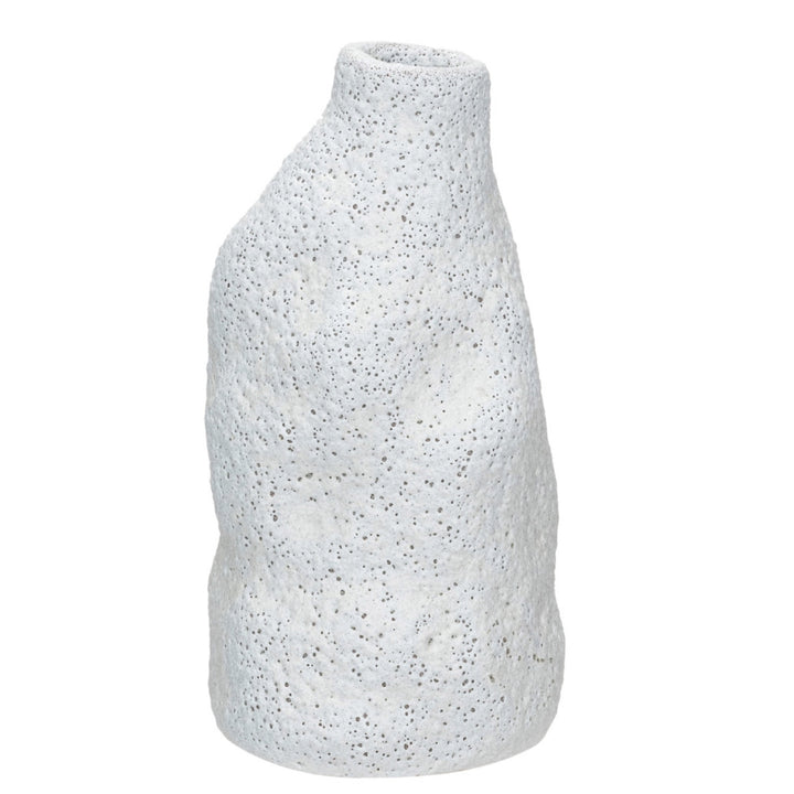 Jarron o Florero Orgánico Blanco Texturizado