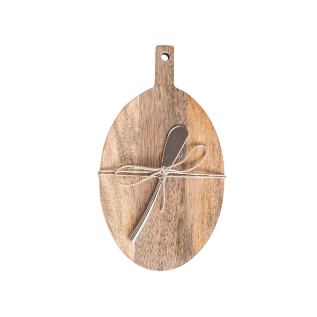 Set Tabla de Madera y Cuchillo