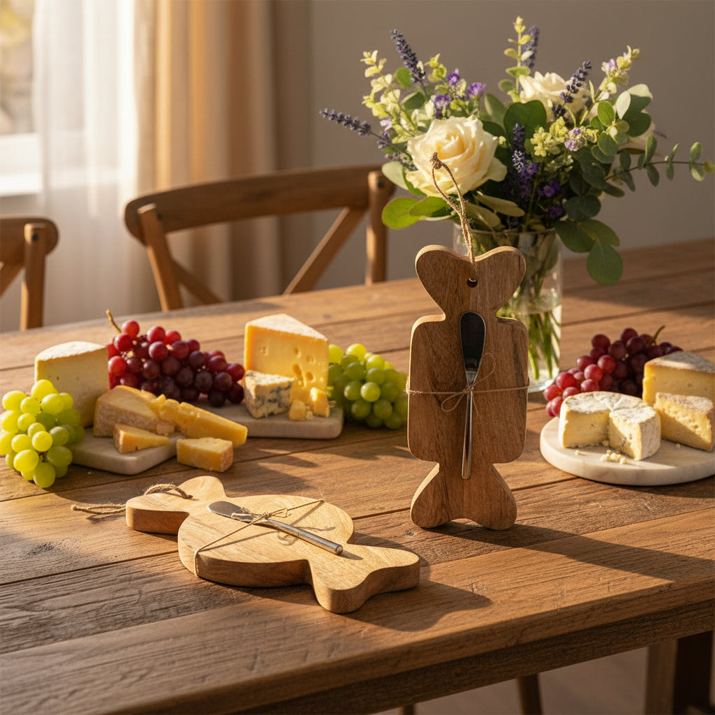 Set Tabla Madera Candy con Cuchillo