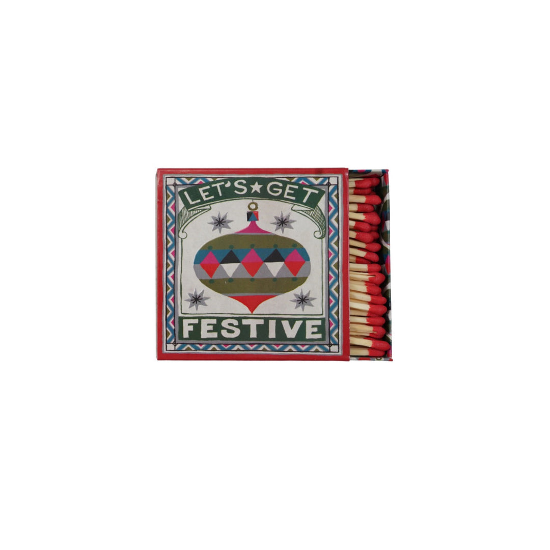 Fósforos en Caja Ilustración Festiva, 2 diseños