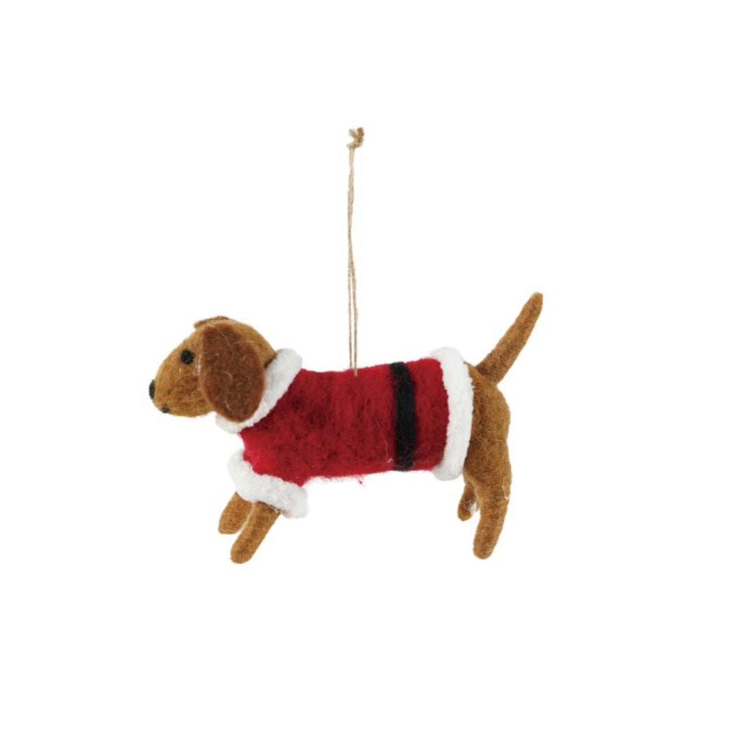 Adorno Colgante Perro Salchicha con Sweater, 3 estilos