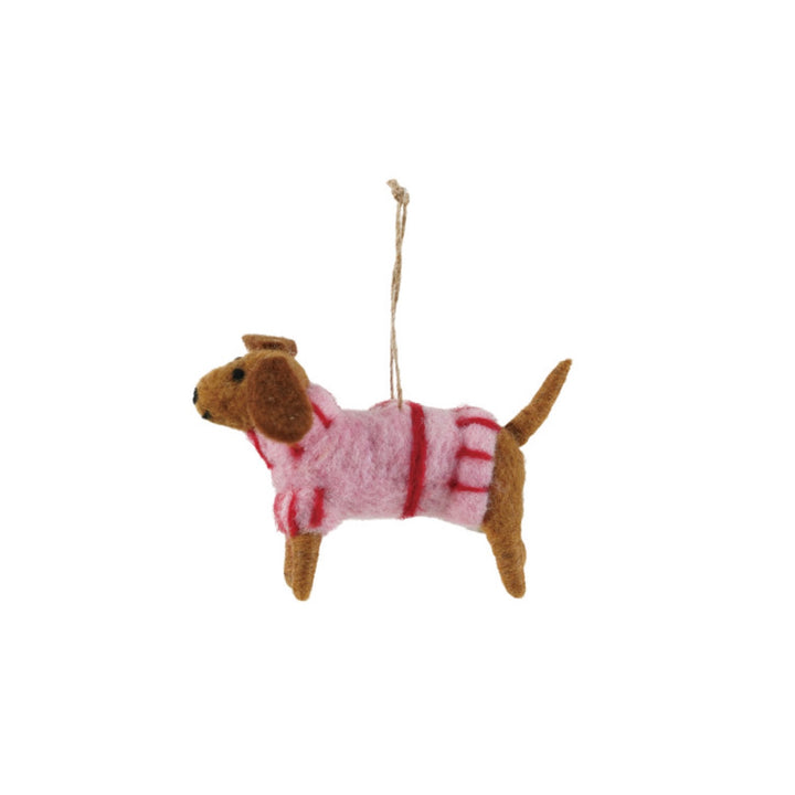 Adorno Colgante Perro Salchicha con Sweater, 3 estilos