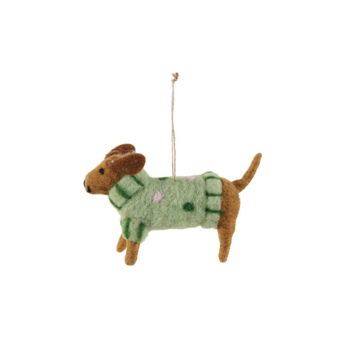 Adorno Colgante Perro Salchicha con Sweater, 3 estilos