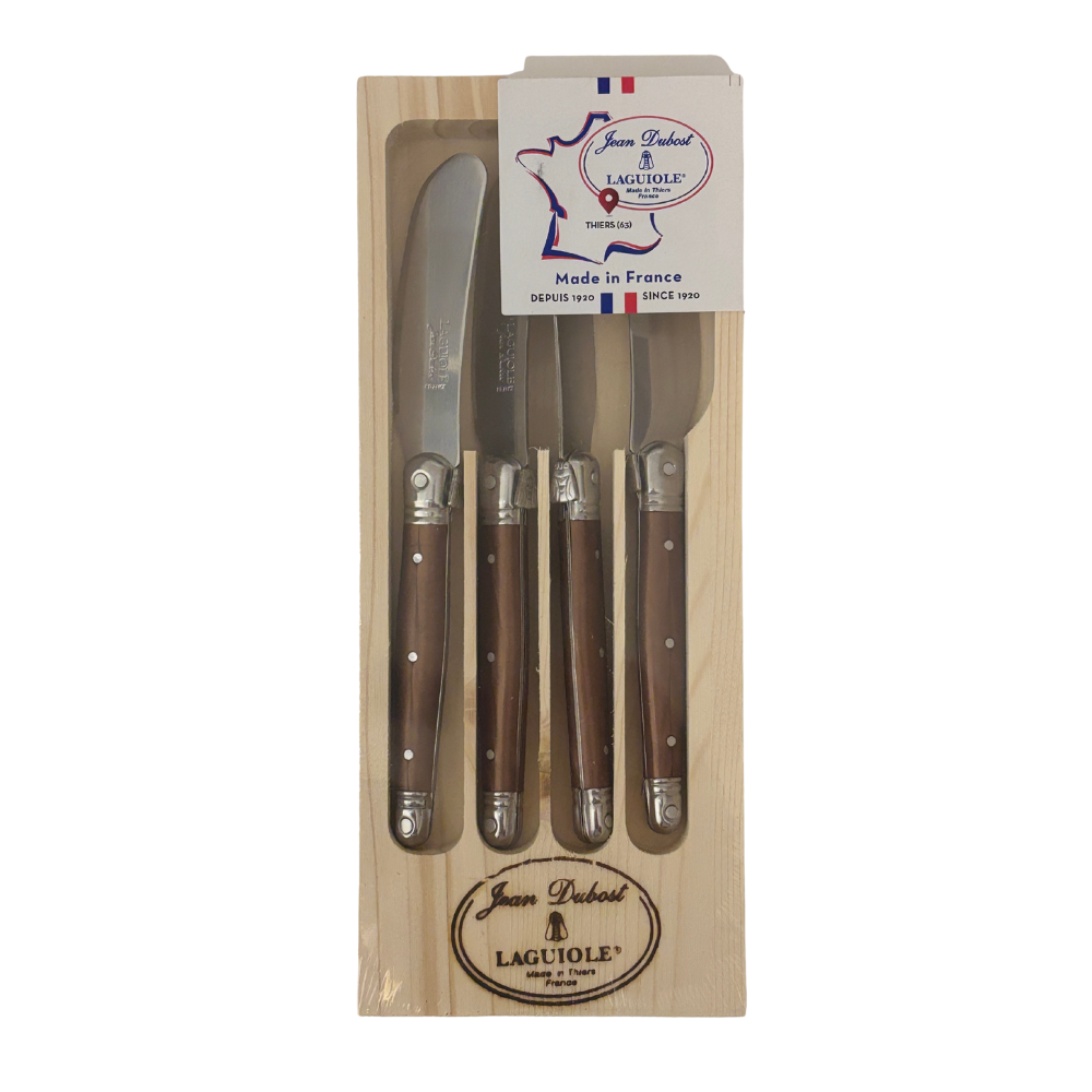 Set de 4 Cuchillos para Mantequilla Laguiole - Café