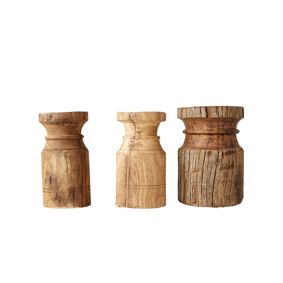 Portavela Madera Reciclada