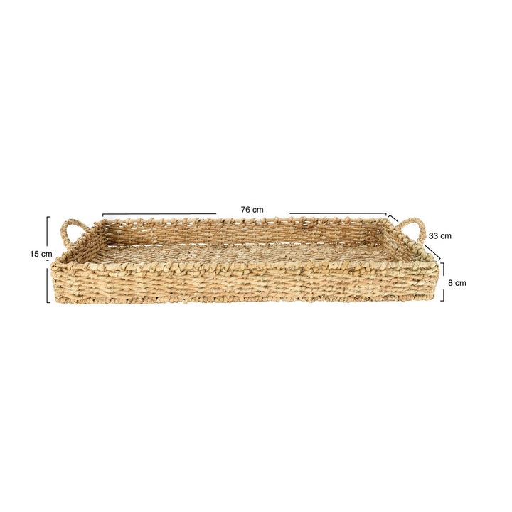 Bandeja decorativa XL de Fibra con asas