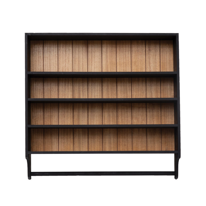 Estante de Pared Black & Wood con barra