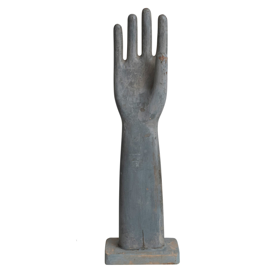 Escultura Mano de Madera Blue