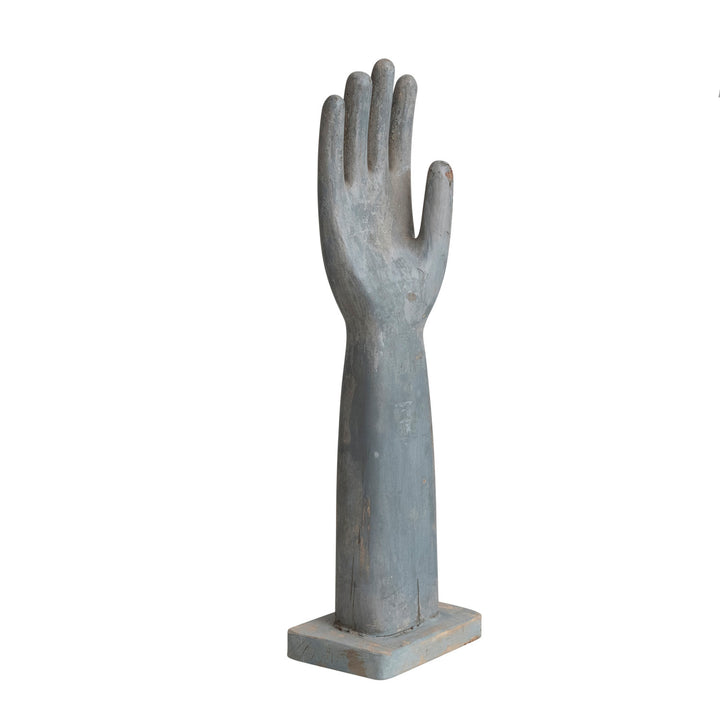 Escultura Mano de Madera Blue
