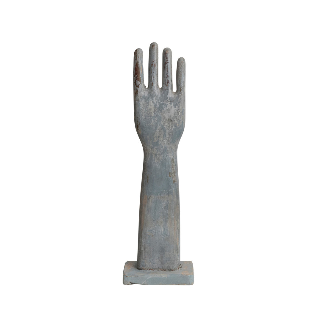 Escultura Mano de Madera Blue