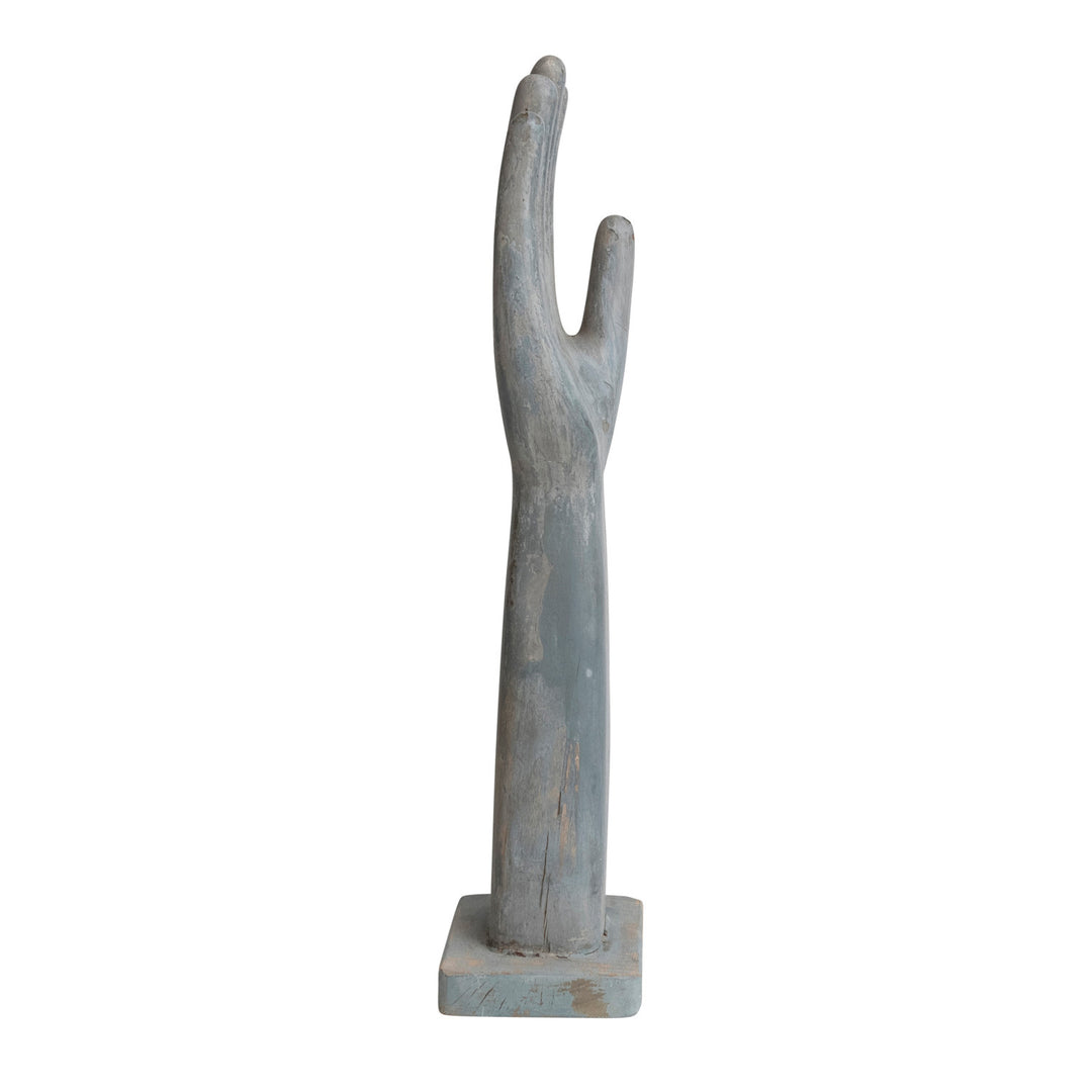 Escultura Mano de Madera Blue