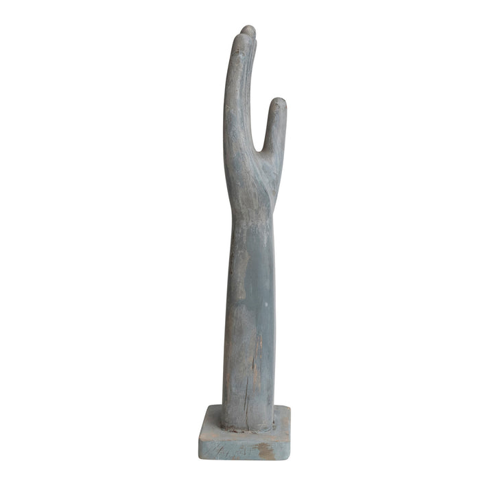 Escultura Mano de Madera Blue
