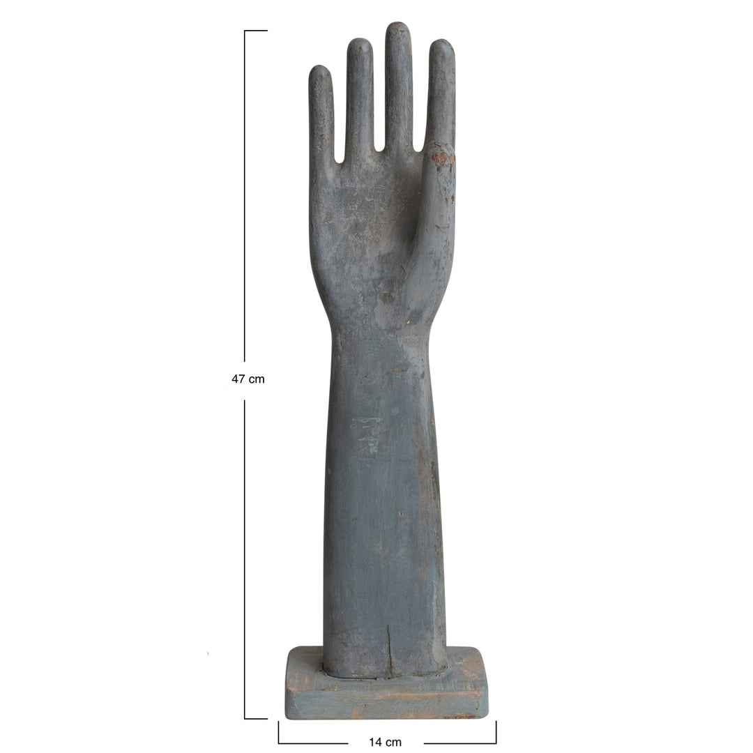 Escultura Mano de Madera Blue