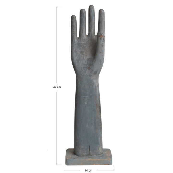 Escultura Mano de Madera Blue