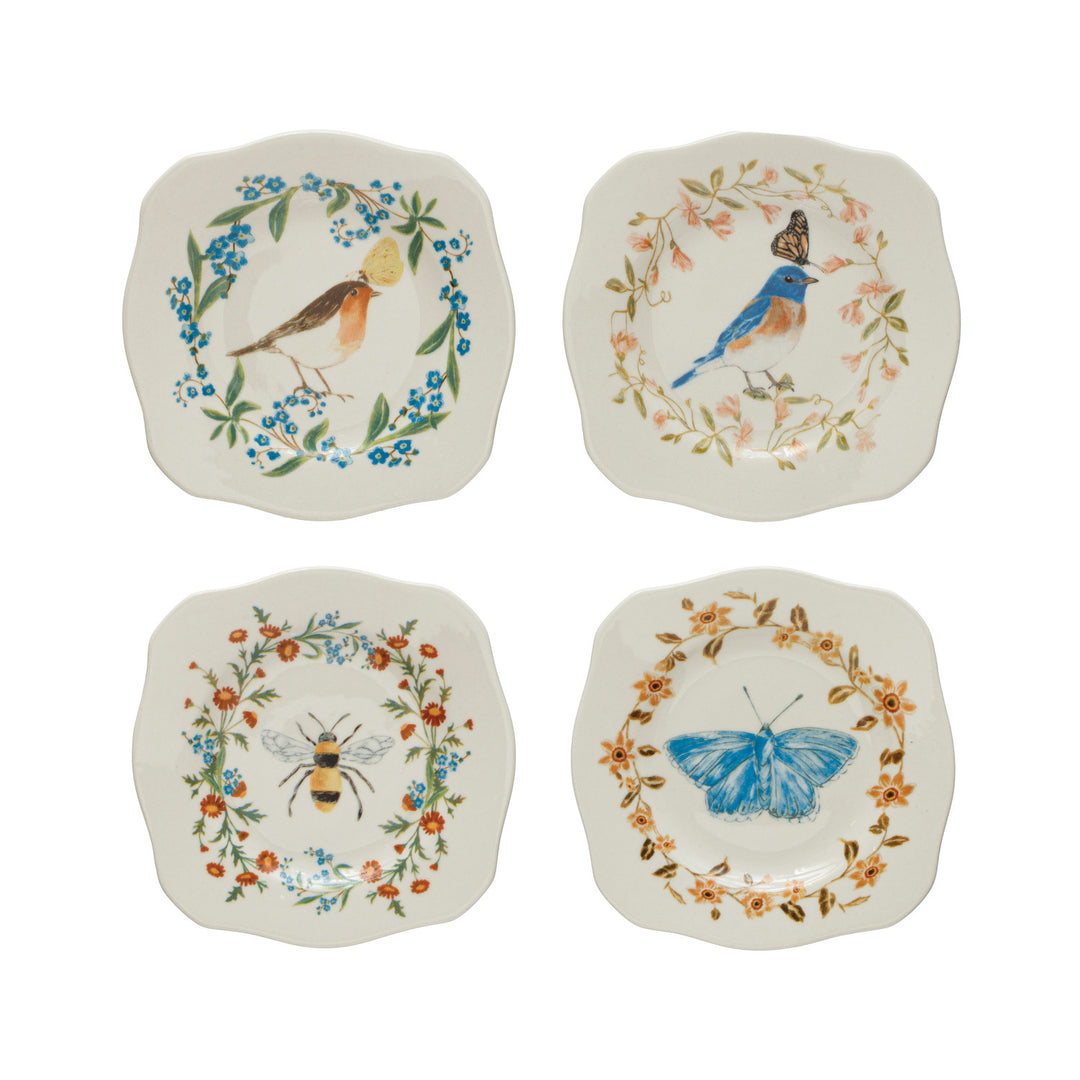 Plato de Cerámica Ilustrado, 4 estilos