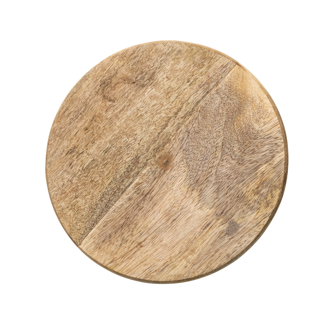 Pedestal de madera redondo