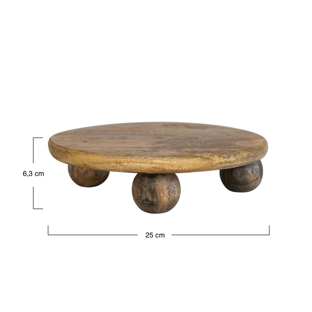 Pedestal de madera redondo