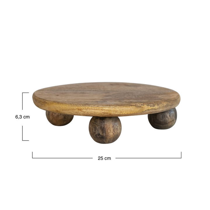 Pedestal de madera redondo
