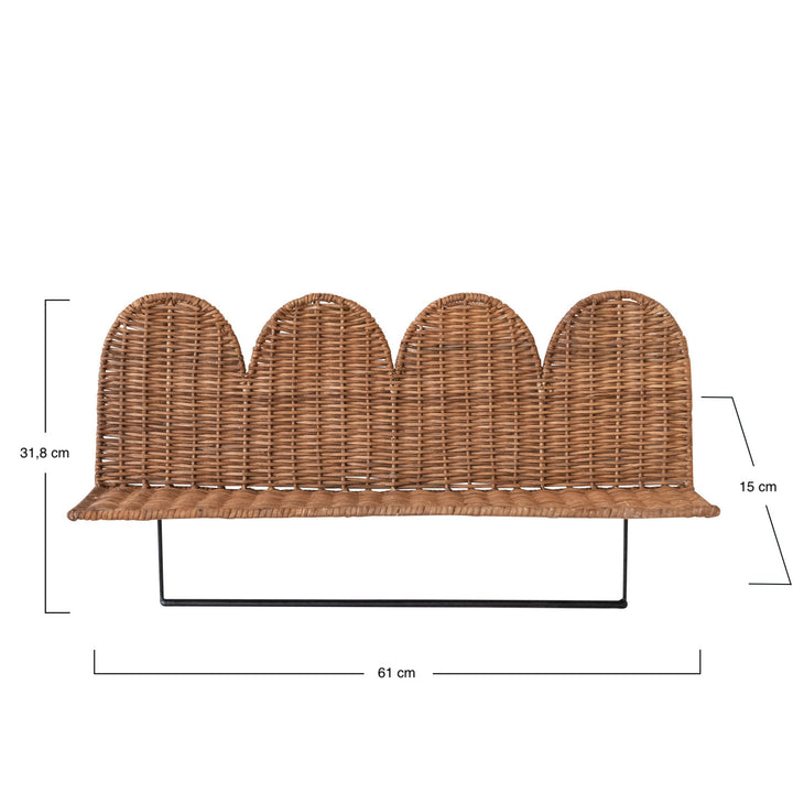 Repisa de Rattan Ondas